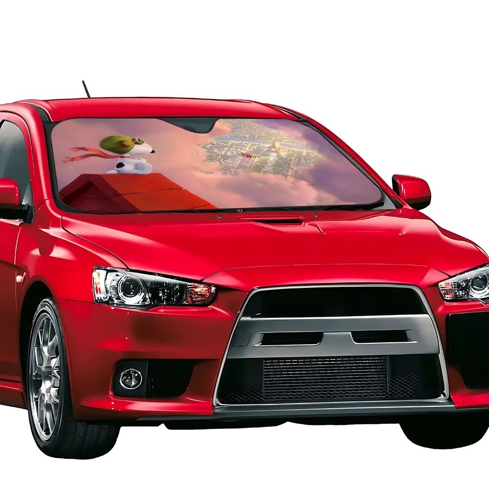 Snoopyes Cartoon Cute Car Sun Car Sun Shade UV Protector