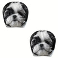 2PCS Elastic Car Headrest Covers Stain-Proof Cartoon Seat Headrest Protectors Funny Washable Auto Interior Decoration Cover