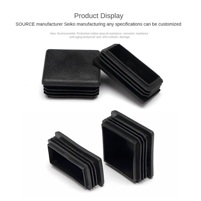 Black Square Oblong Plastic Pipe Premium Quality Replacement Accessory