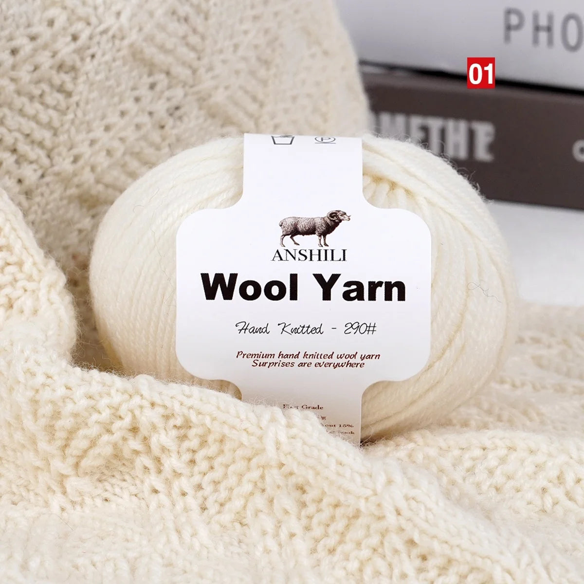 Yarn, Medium-Thick for Sweaters, Scarves, Gloves, Blankets & Cozy Crafts