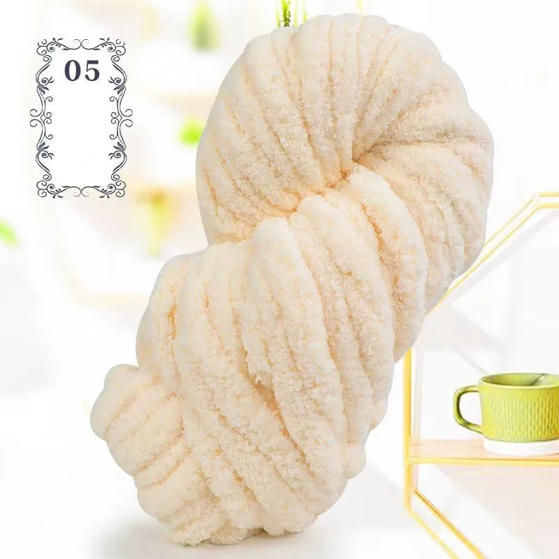 Yarn, Thick Chenille for Handmade Throws, Blankets, Rugs & Pet Bed Crafts