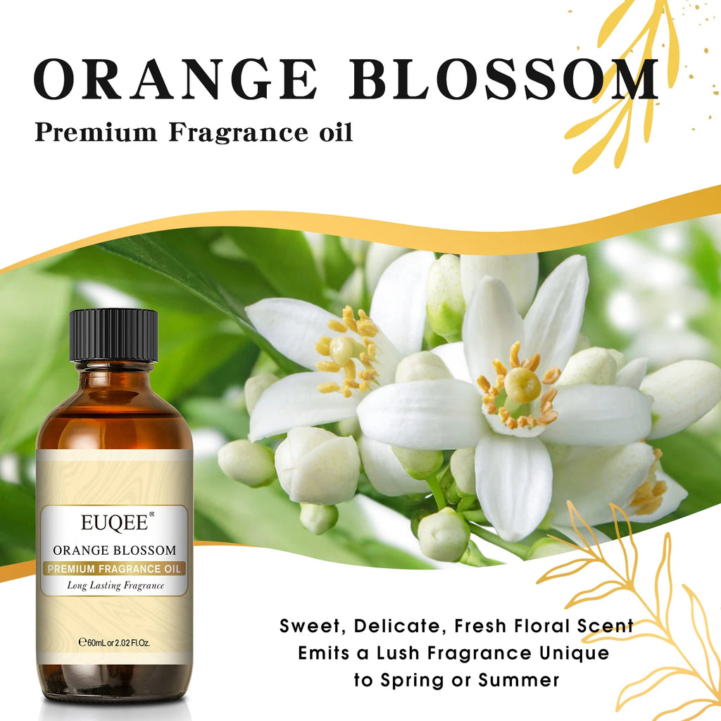 EUQEE 60ml Premium Fragrance Oil For Diffuser Candle Making Coconut & Vanilla Japanese Magnolia Bubble Gum Aroma Fragrance Oils