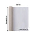 A roll of light gray canvas shown partially unrolled, with black text indicating dimensions: 0.21*5m at the top and L:5m/196.
