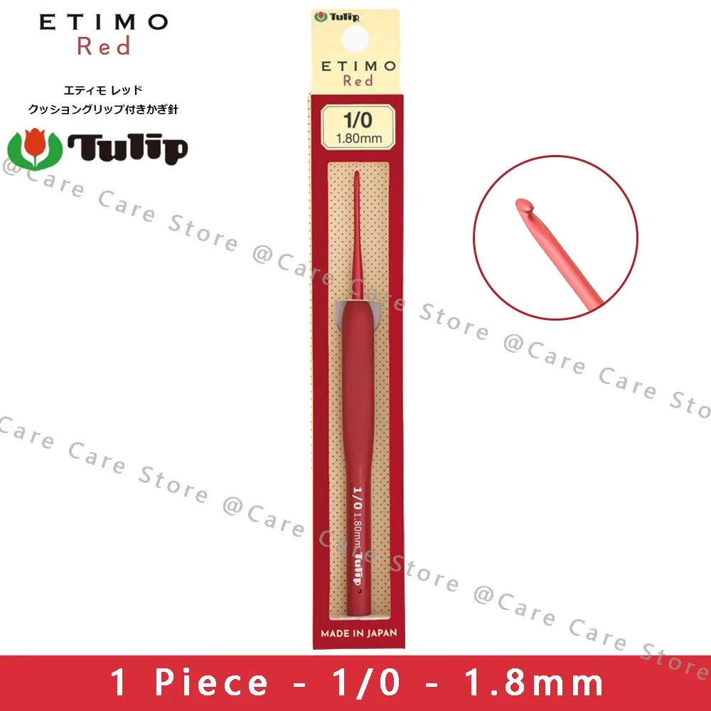 Crochet Hook, Tulip Etimo Red for Handmade Yarn & Needlework Projects