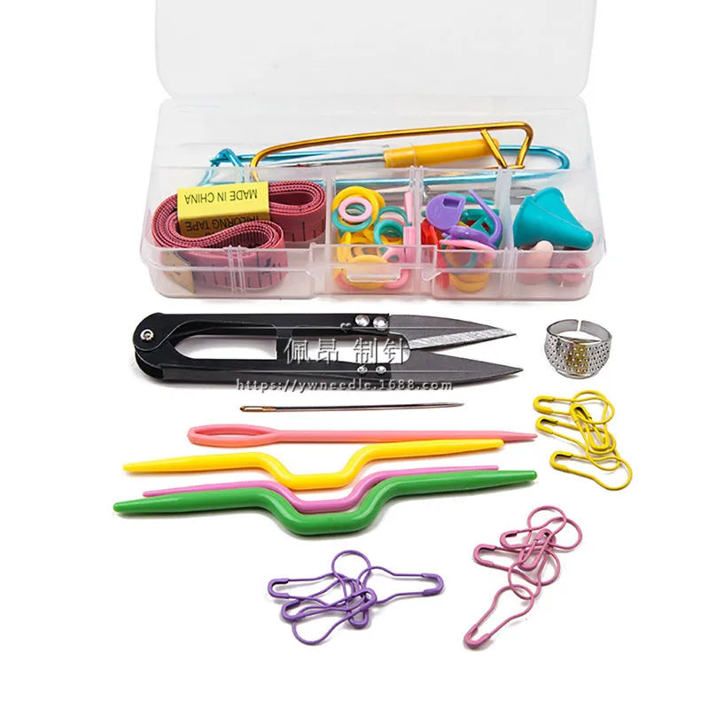 Needlecraft Tool Set, Yarn Needles & Stitch Markers for Handmade Projects