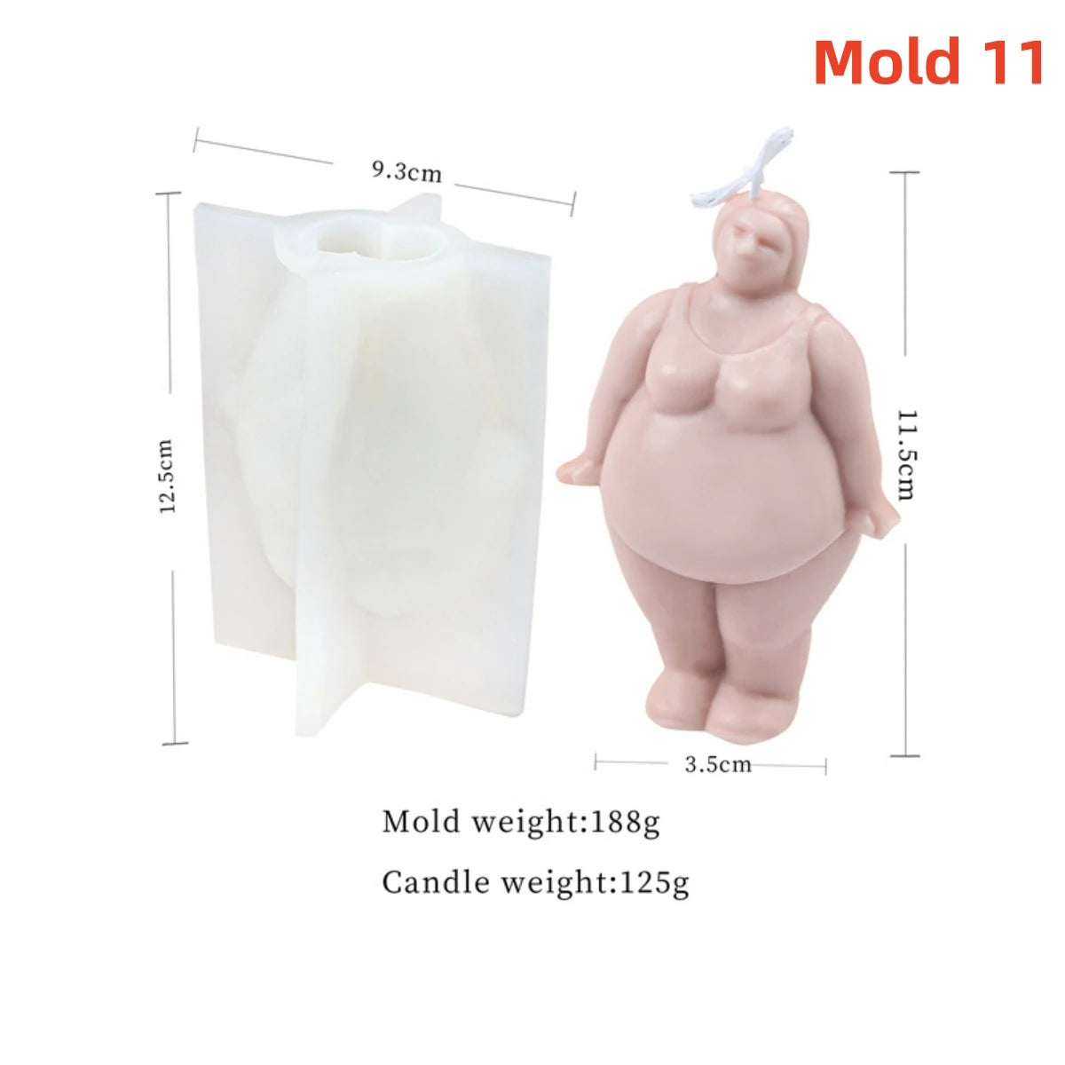 Yoga Pose Candle Mold - Silicone 3D Body, 20 Styles