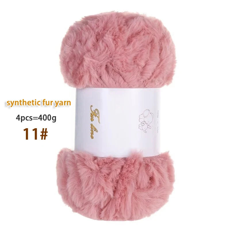 Yarn, Wide Faux Fur for Handmade Coats, Scarves, Hats & Crochet Shoes