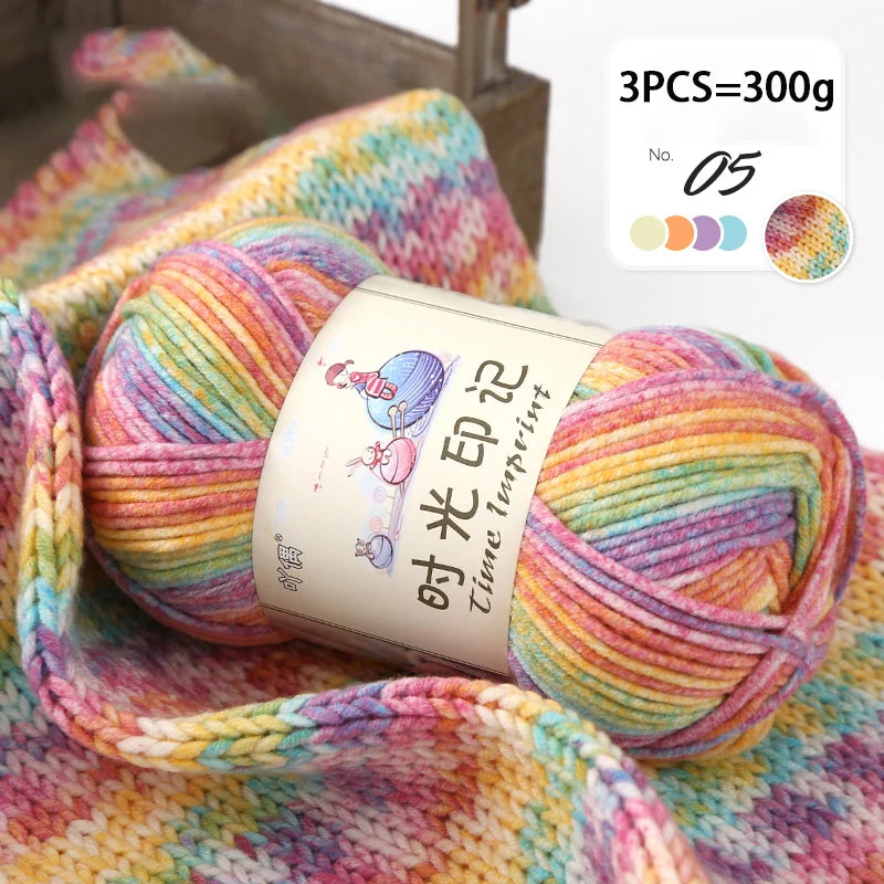 Yarn, Colorful Gradient for Sweaters, Coats, Gloves, Bags & Blankets