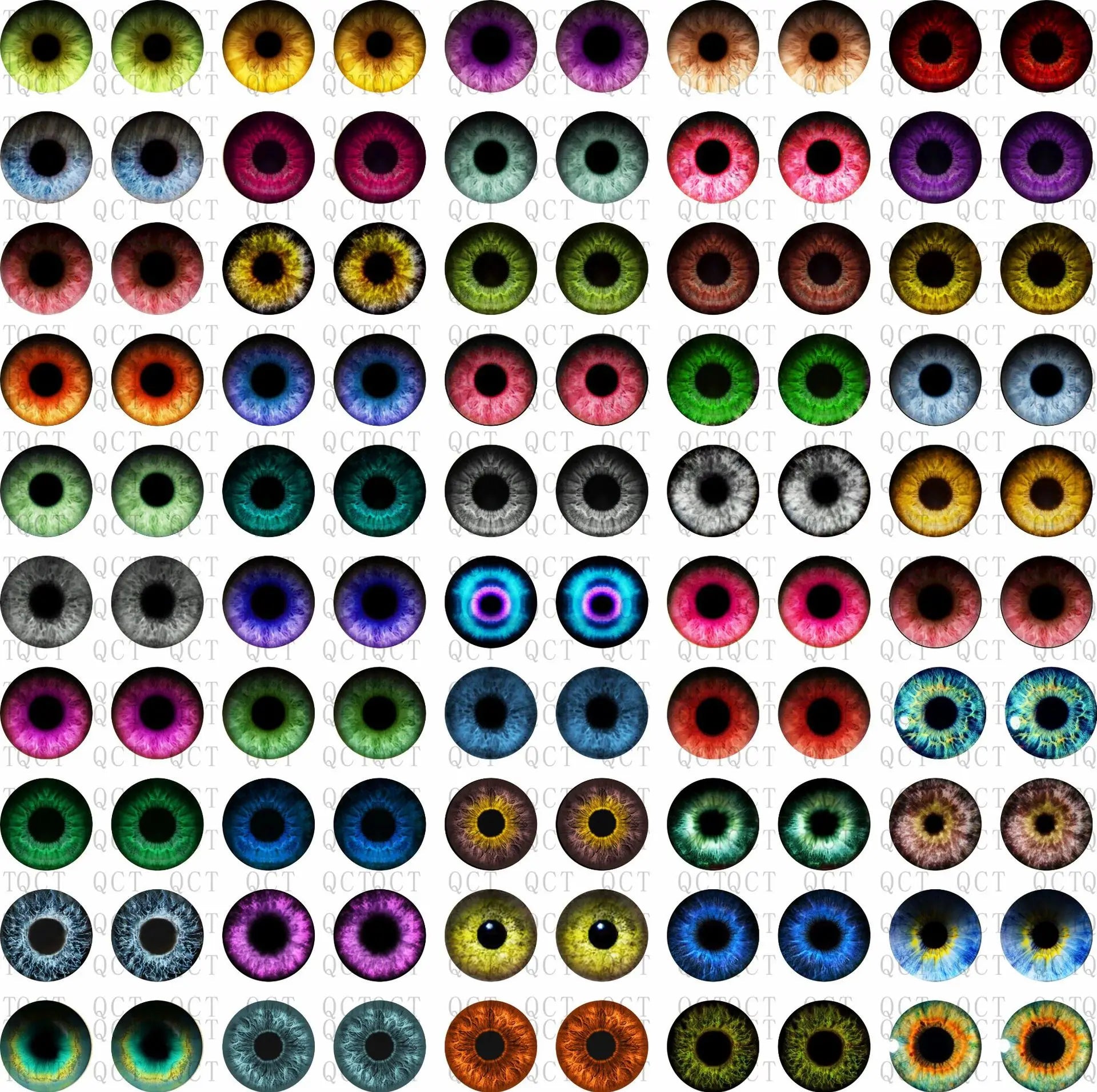50Pcs 6/8/10/12mm Doll Glass Eye Doll Making Safety Eyes Craft Supply