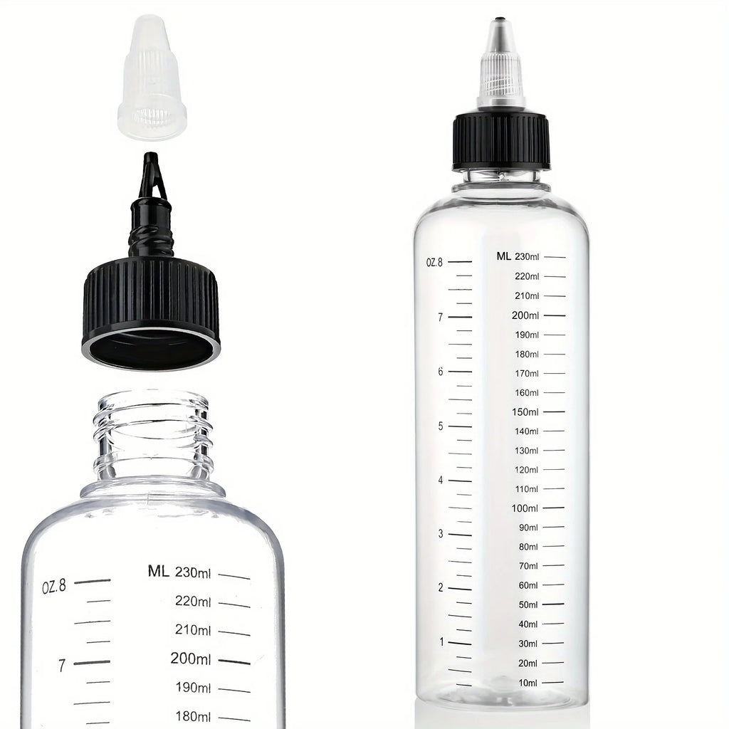 Squeeze Bottles Empty Graduated Applicators for Salon and Crafts 2 Pack