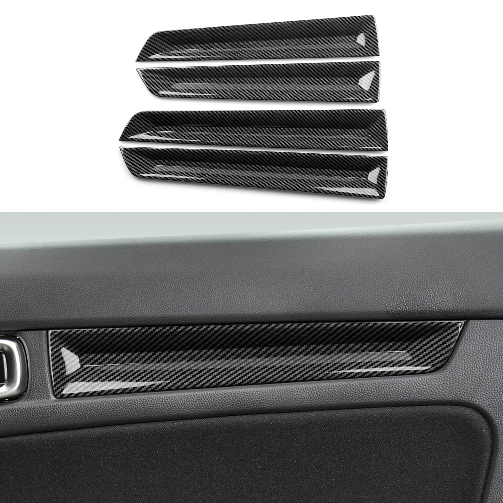 For Honda Civic 11th Gen (2022-2026) Accessories, Steering Wheel Trim, Center Console Gear Shift Panel ,Carbon Fiber ABS Sticker