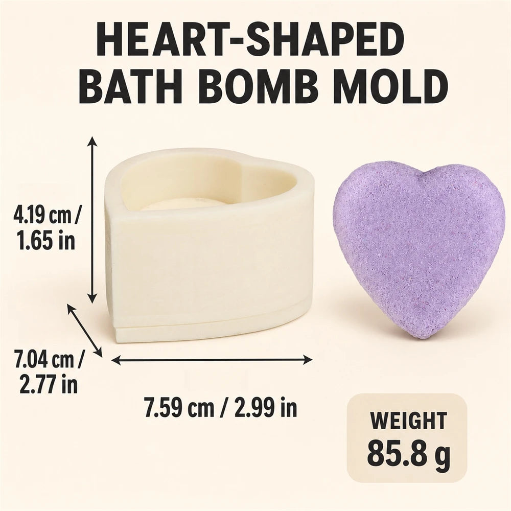 Bath Bomb Mold - Silicone, 4 Shapes