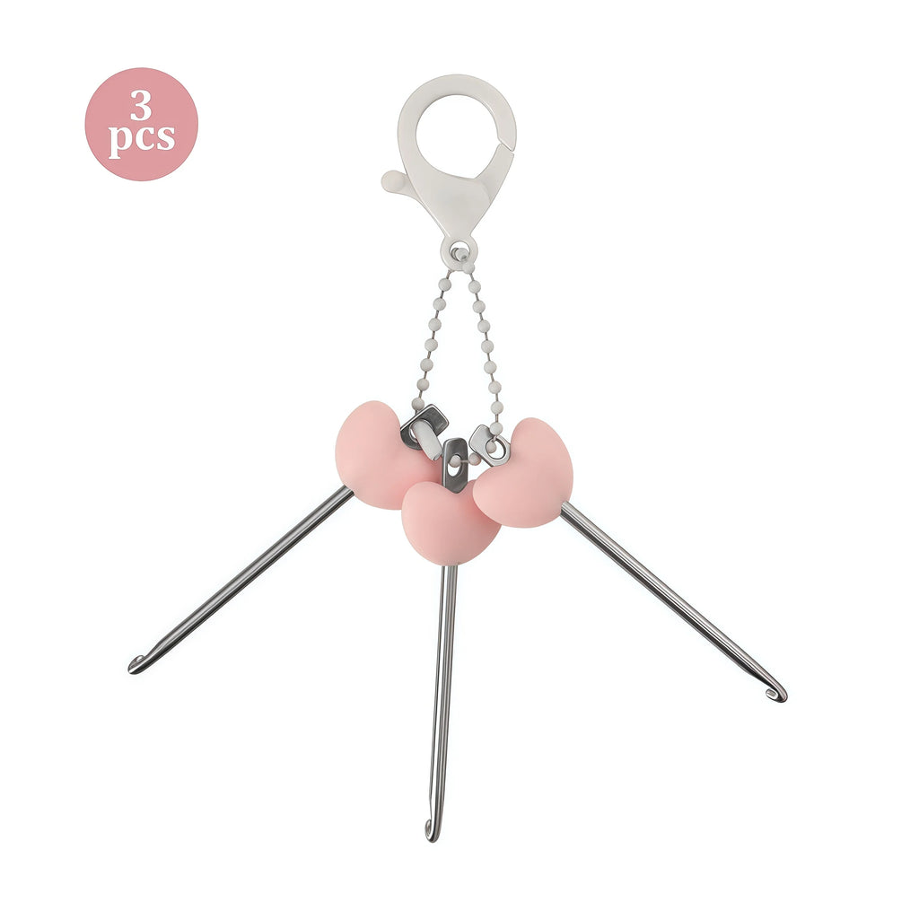 Crochet Hook, Mini Heart Keychain for Portable Needlecraft & Yarn Crafts