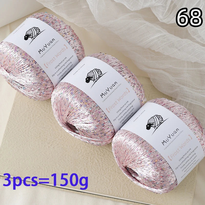 Yarn, Glitter Effect for Knitting Cushions, Bags, Hats & Decorative Crafts