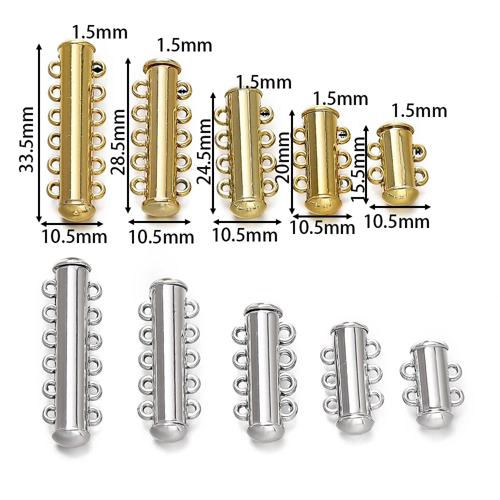 Magnetic Clasps Multirow Metal Bracelet Connectors DIY Jewelry Making