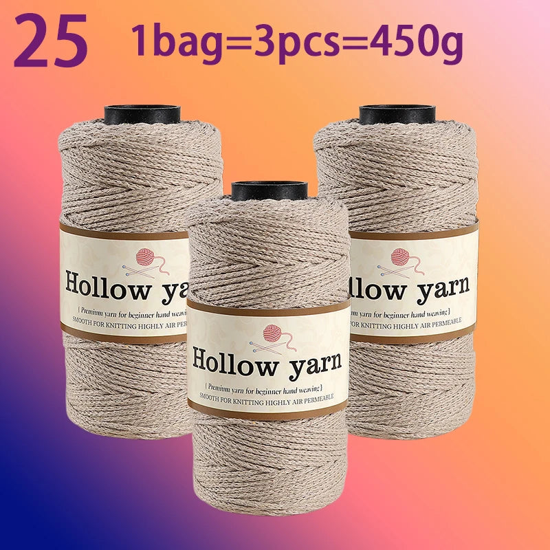 Yarn, Hollow Cord for Bags, Storage Baskets, Floor Mats & Hanging Crafts