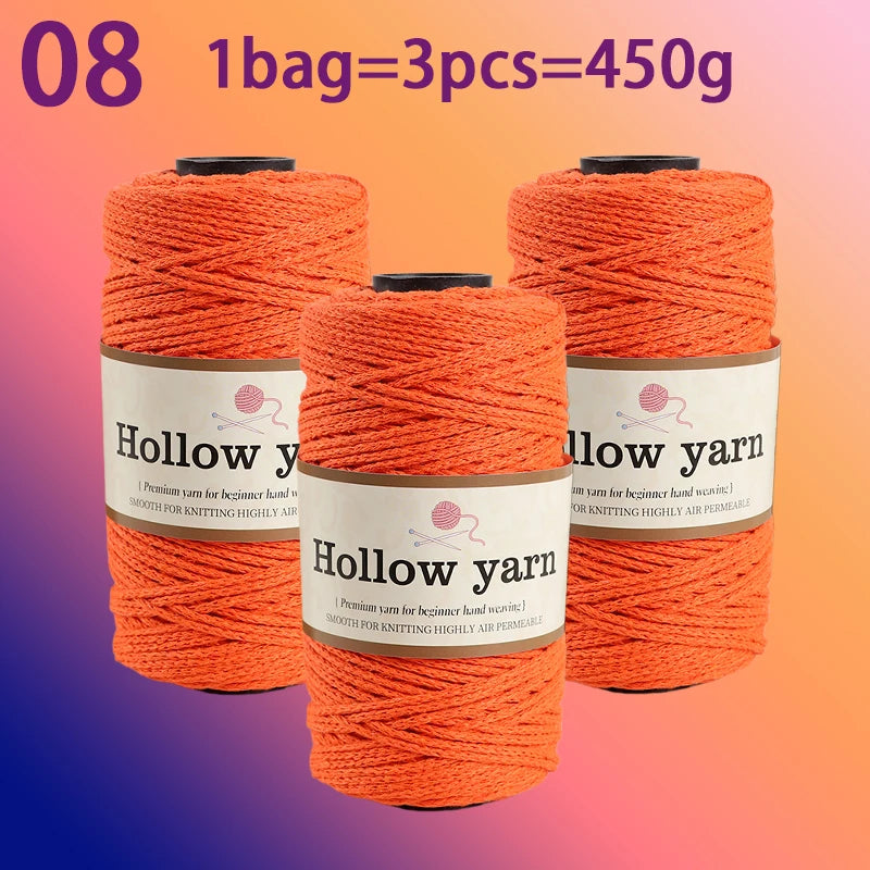 Yarn, Hollow Cord for Bags, Storage Baskets, Floor Mats & Hanging Crafts