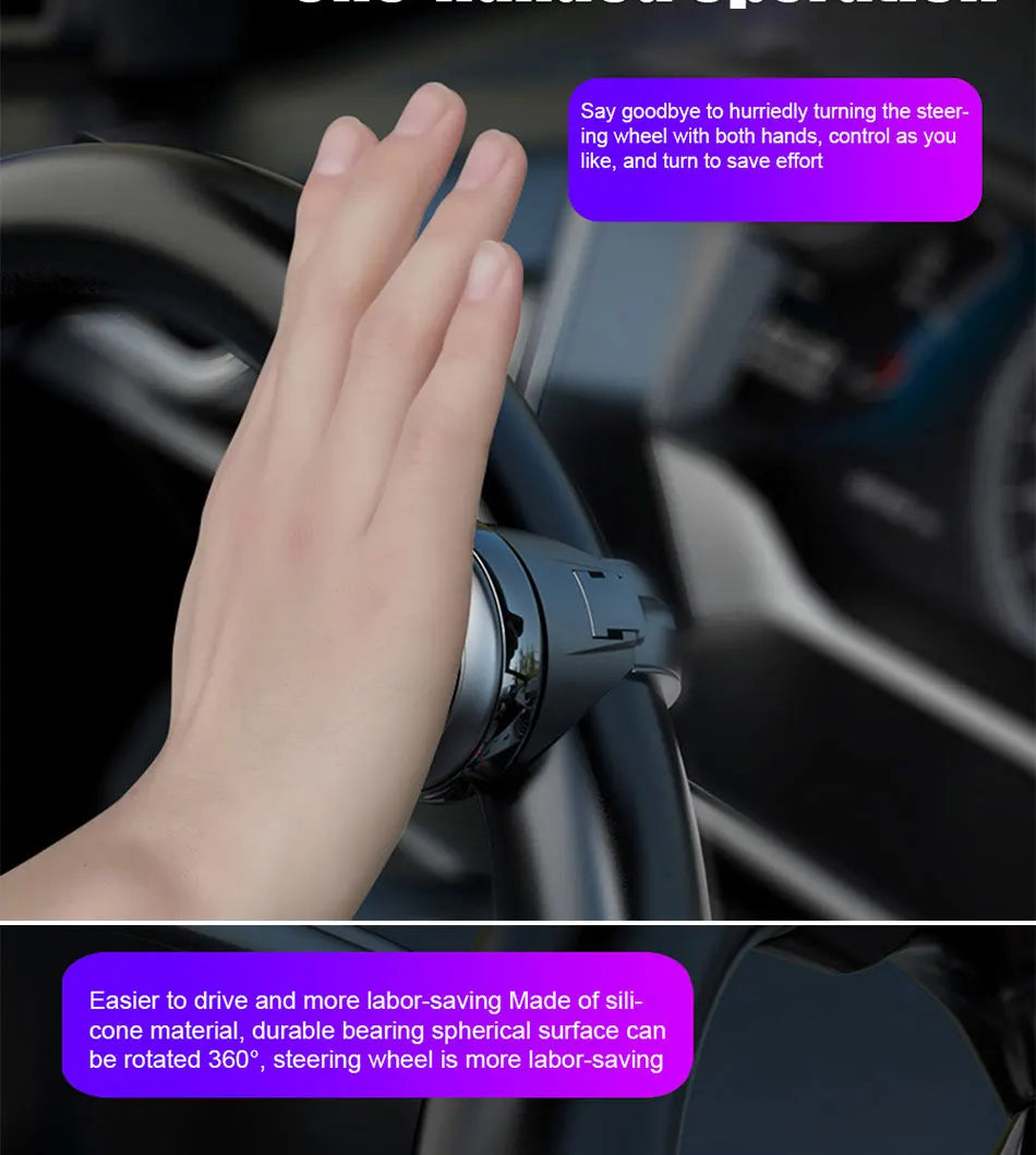 Car Steering Wheel Rotary Knob Steering Wheel Cover Anti-Slip Comfort