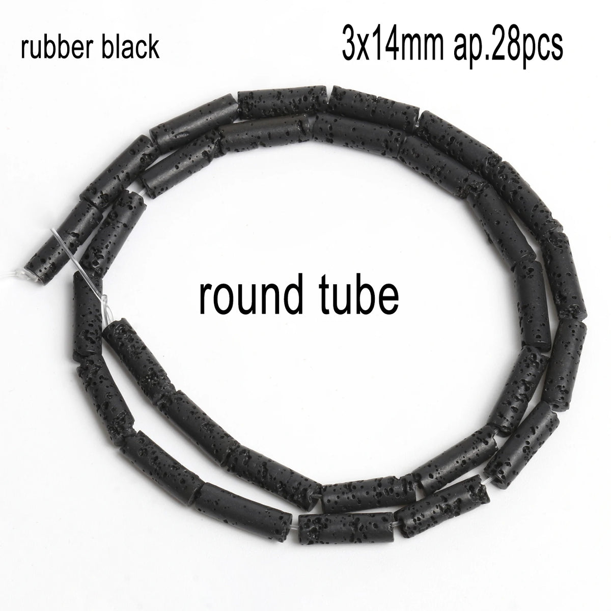 Stone Beads Black Volcanic Lava Spacer Waist Bracelets Necklace Craft Beads