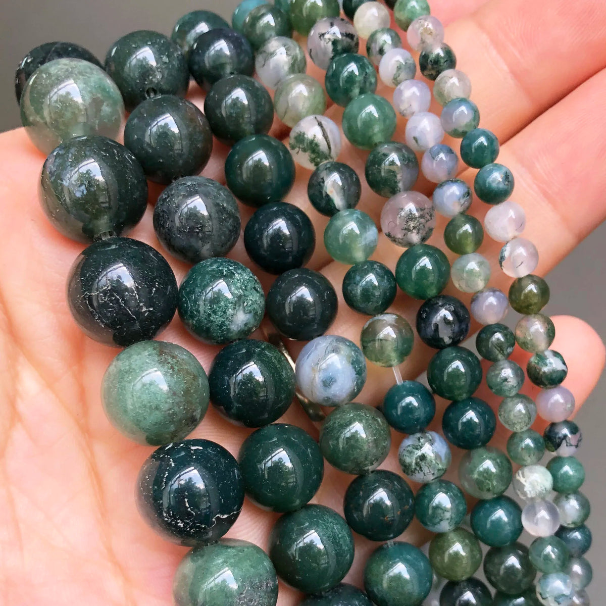 Stone Beads Round Flame-Style Assorted Stone Options for DIY Jewelry Making