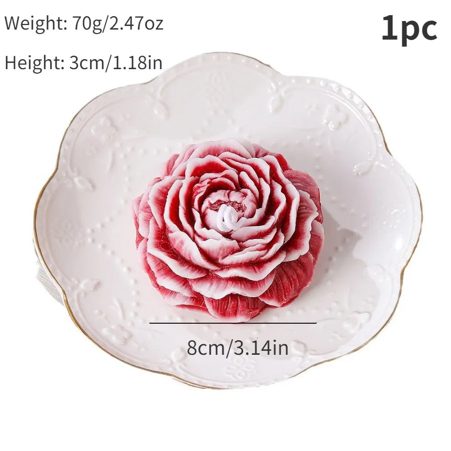 Scented Candle Peony Flower Handmade Soy Wax Wedding Table Home Fragrance