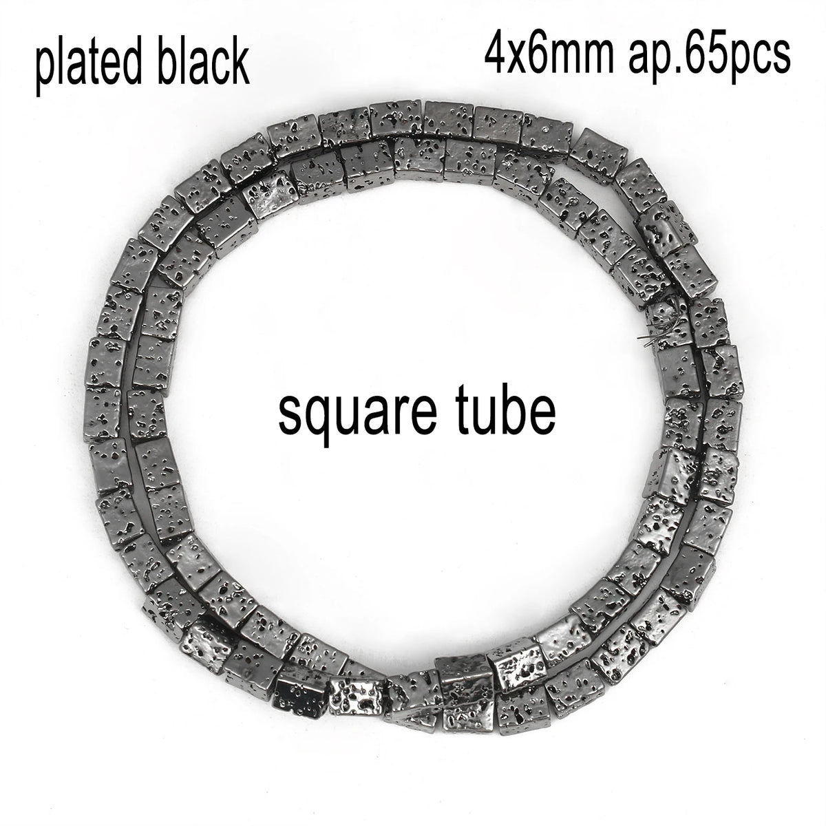 Stone Beads Black Volcanic Lava Spacer Waist Bracelets Necklace Craft Beads