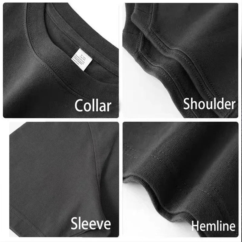 T-Shirt Five Mood Cats Funny Black Cat Graphic Cotton Short Sleeve Oversized