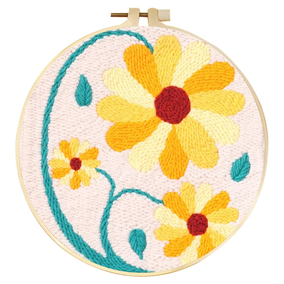 Punch Needle Kit, SDOYUNO Flowers for Beginner Embroidery & Yarn Painting