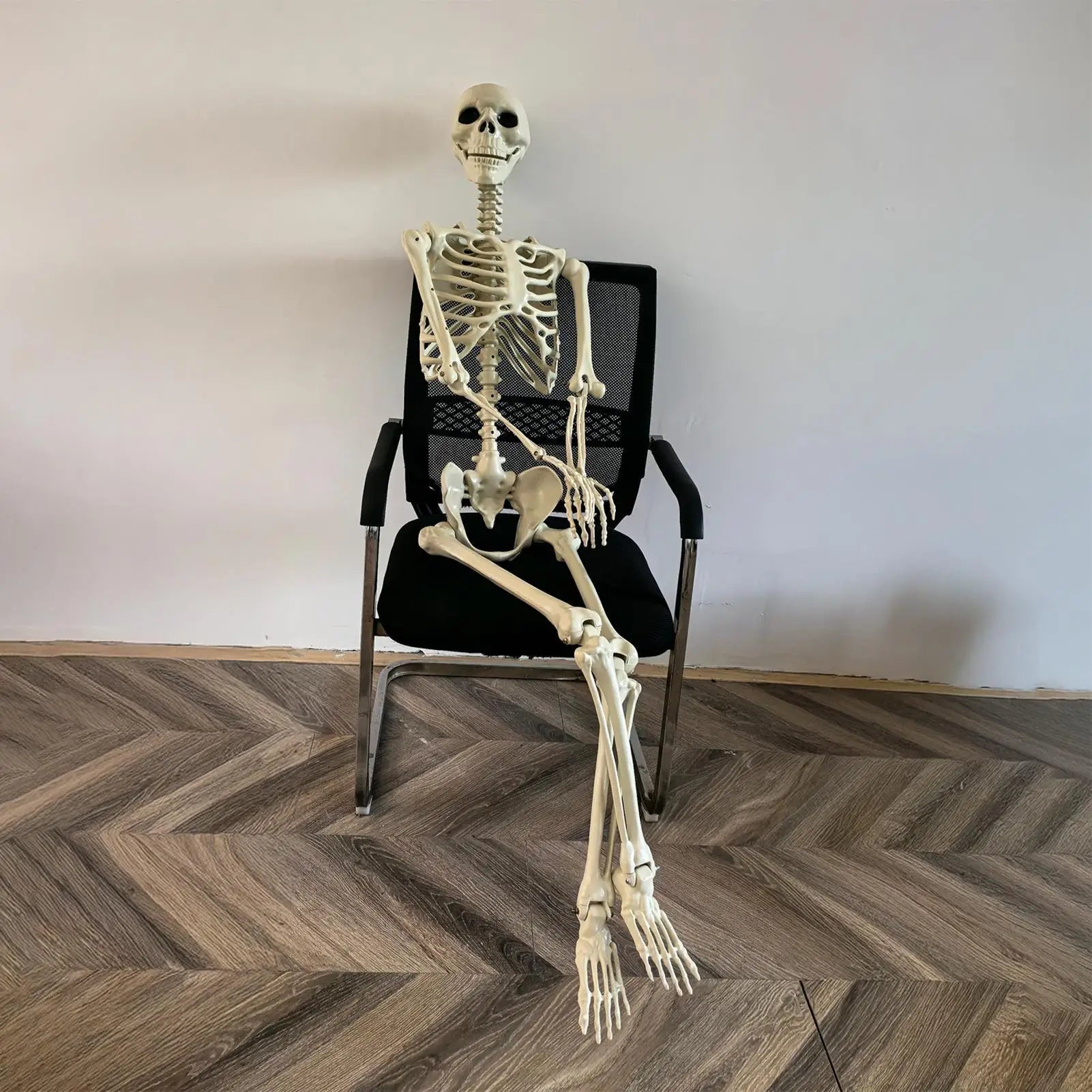 Halloween Realistic Body Bones with Posable Joints  Skull Ornament 35.4"
