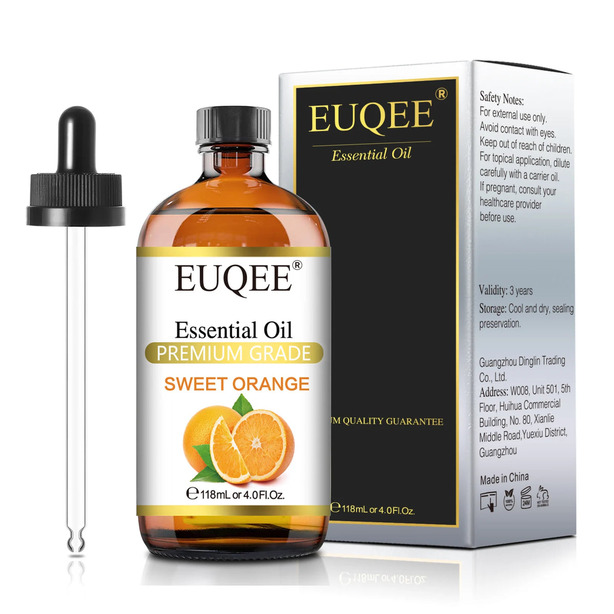 EUQEE Pure Essential Oil 118ml Premium Grade Glass Dropper Diffuser Candle 22 Scents