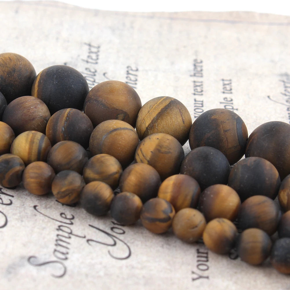Stone Beads Matte Round Turquoise Jasper Quartz Styles for DIY Jewelry Making