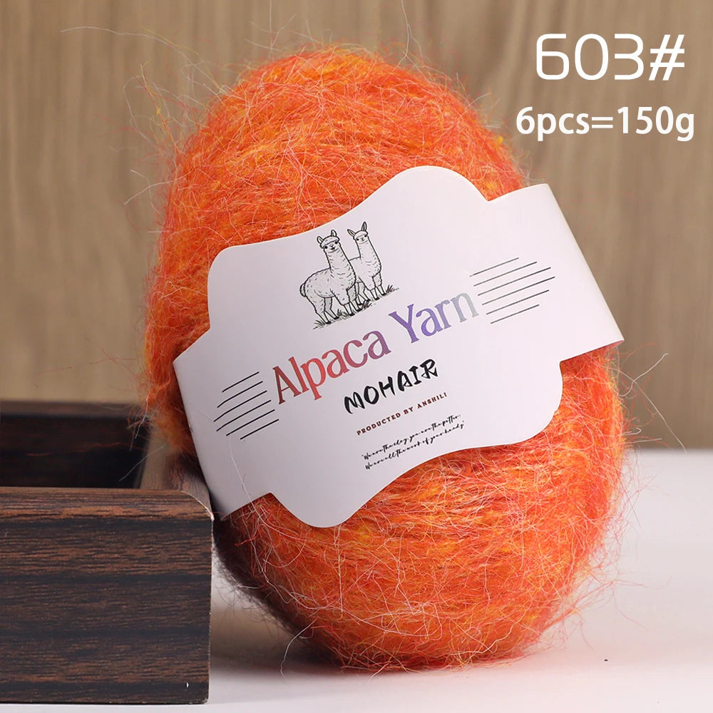 Yarn, Solid Color Long-Pile for Sweaters, Gloves, Hair Ties & Shawls