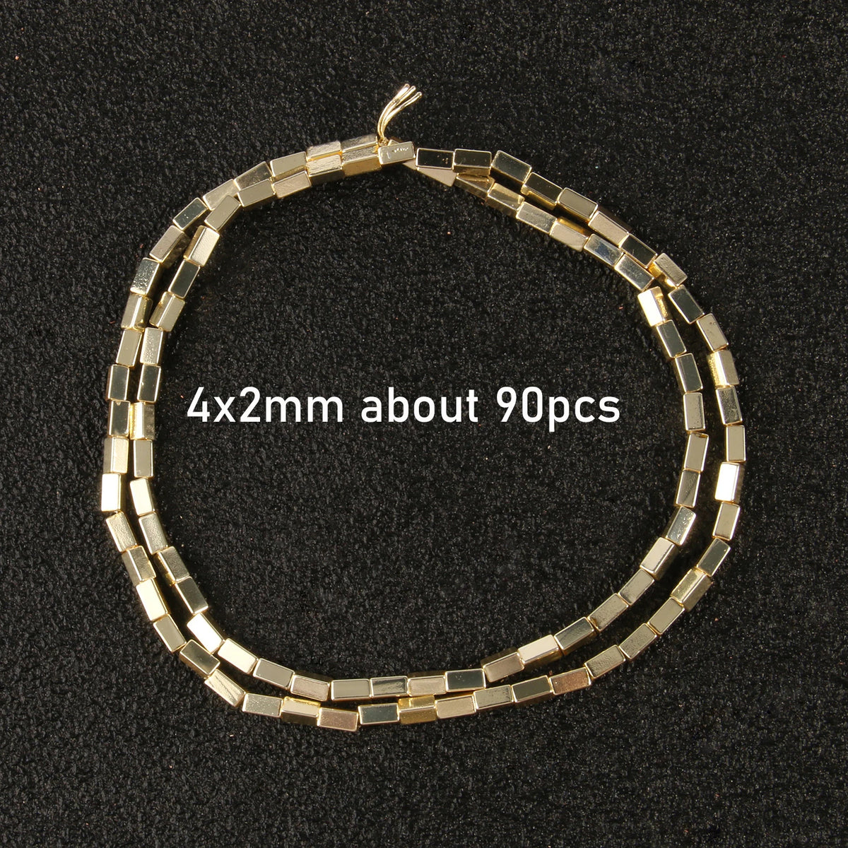 Stone Beads Gold-Tone Hematite-Style Mixed Shapes for DIY Jewelry Making