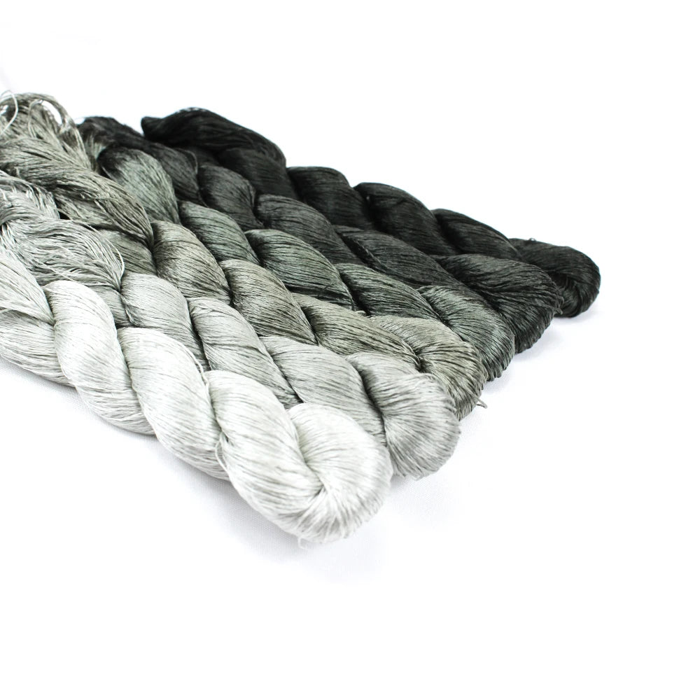 Embroidery Thread, Gray Gradient Colors for Hand Embroidery & Cross-Stitch