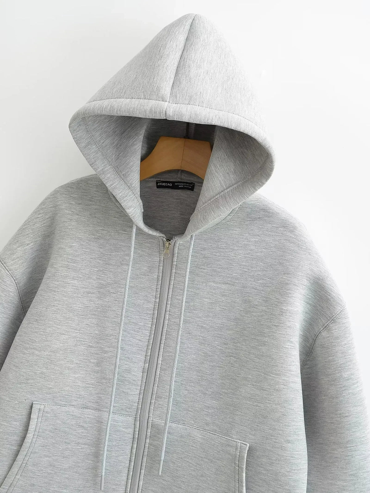 Hoodie Women's Oversized Zip Up Loose Hooded Jacket Sweatshirt Pockets Autumn