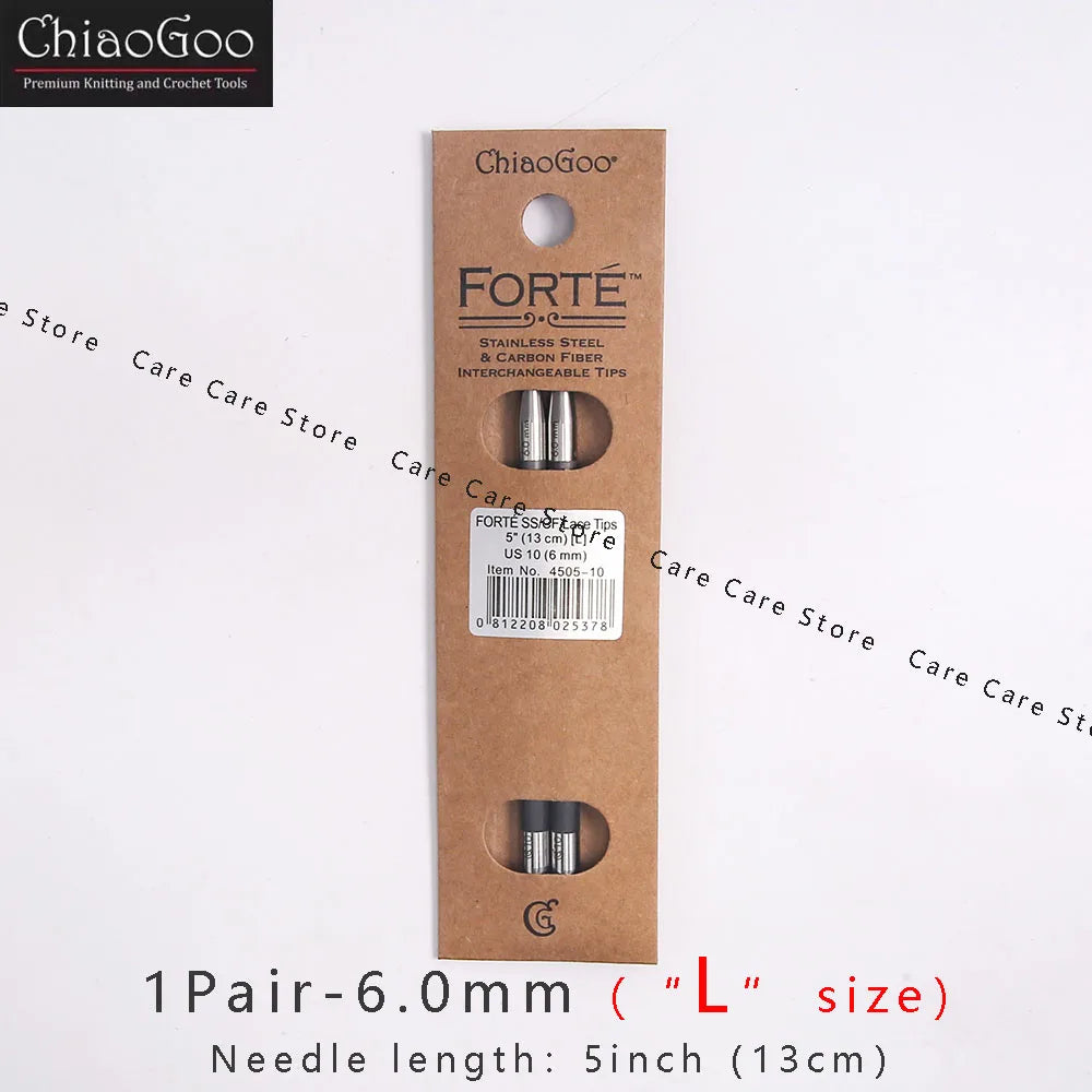 Knitting Needle Tips, ChiaoGoo FORTE for Interchangeable Needlecraft Tools