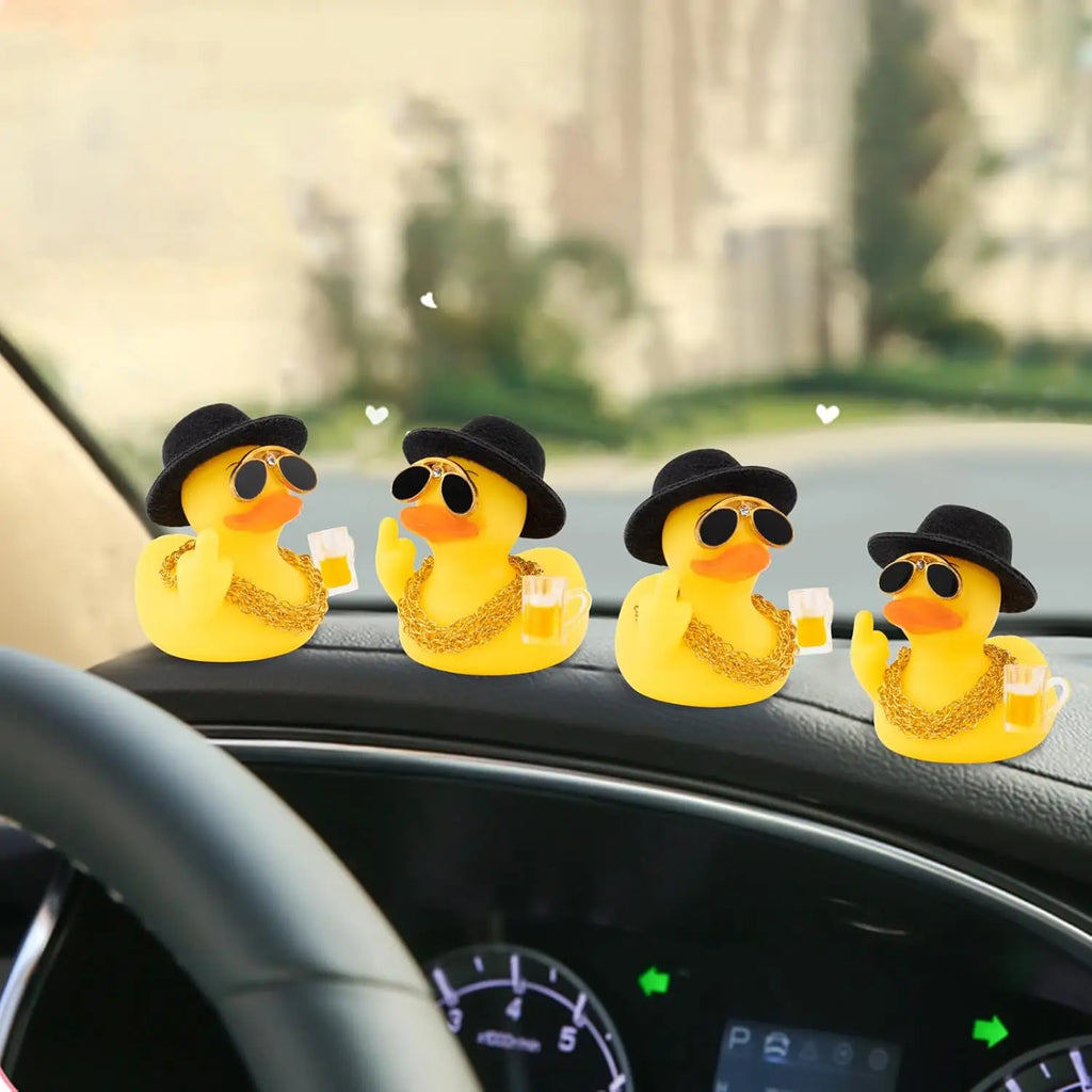 Rubber Middle Finger Duck Car Car Dashboard Ornament Decoration