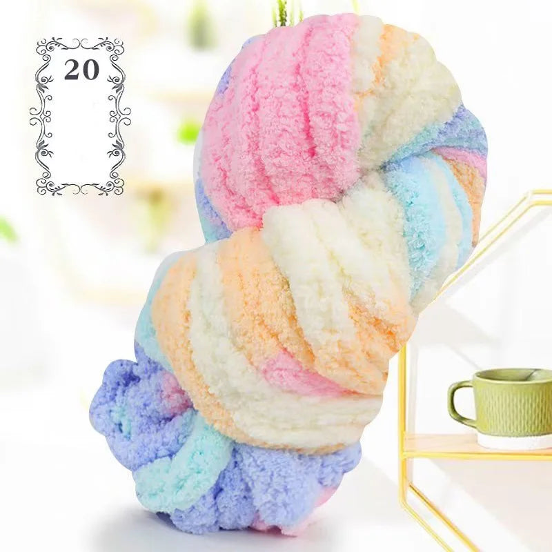 Yarn, Thick Chenille for Handmade Throws, Blankets, Rugs & Pet Bed Crafts