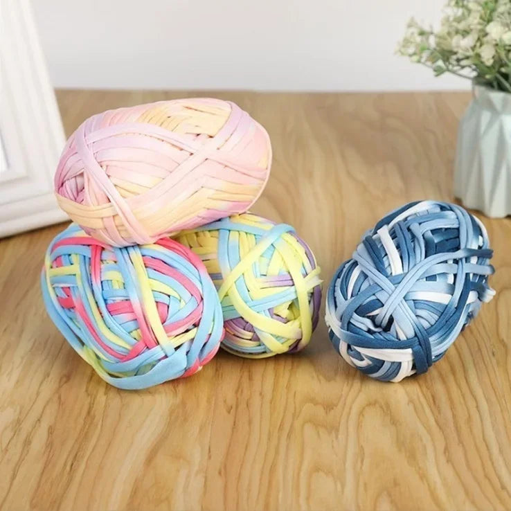Yarn, Candy-Color Fabric Strip for Crochet Bags, Slippers & Handmade Crafts