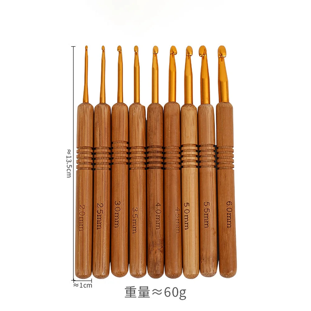 Crochet Hooks, Bamboo Handles for Sweaters, Yarn Crafts & Beginner Crochet