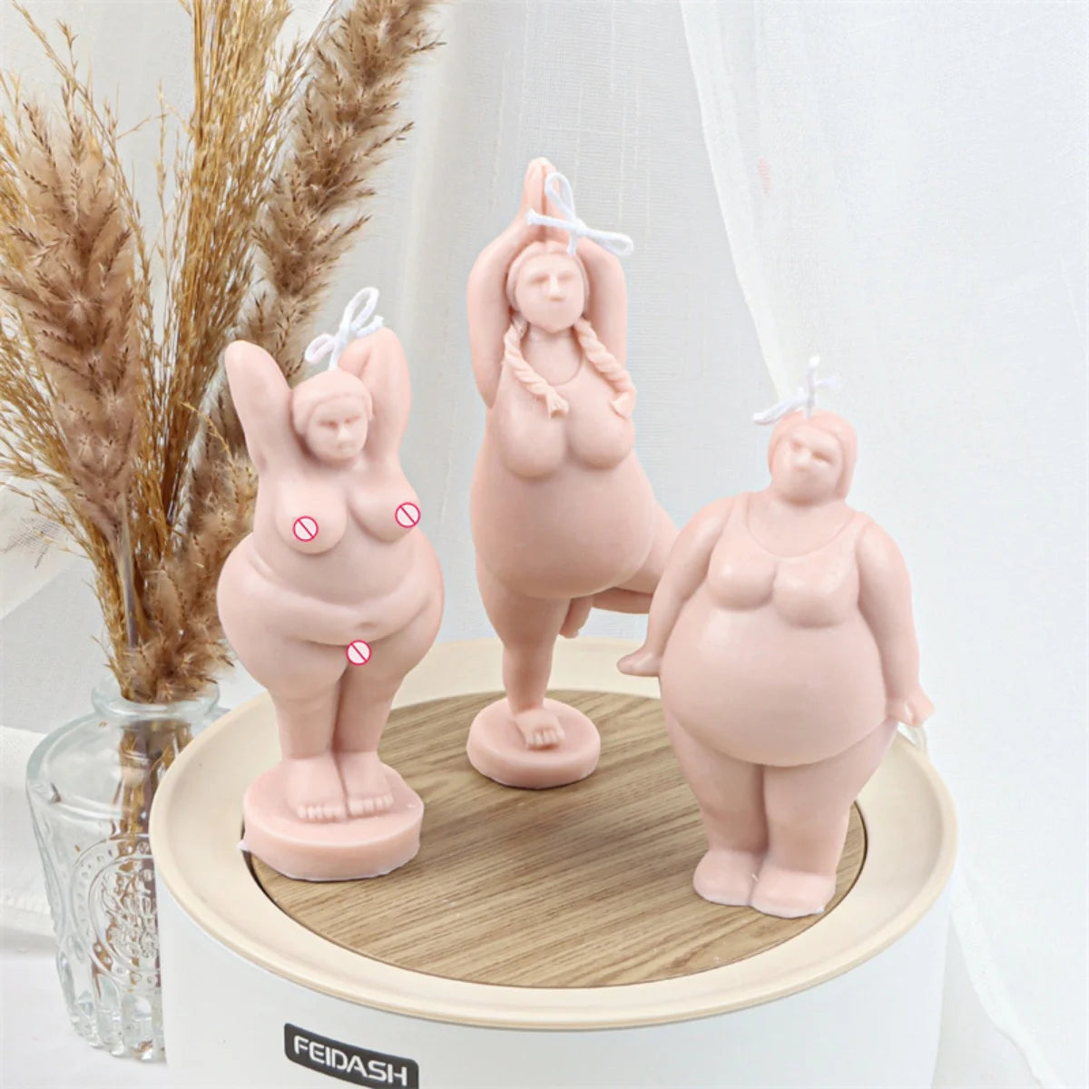 3D Lady Body Candle Mold Yoga Pose Soap Scented Plaster Epoxy Resin Making Mold DIY Home Decoration Handmade Gifts