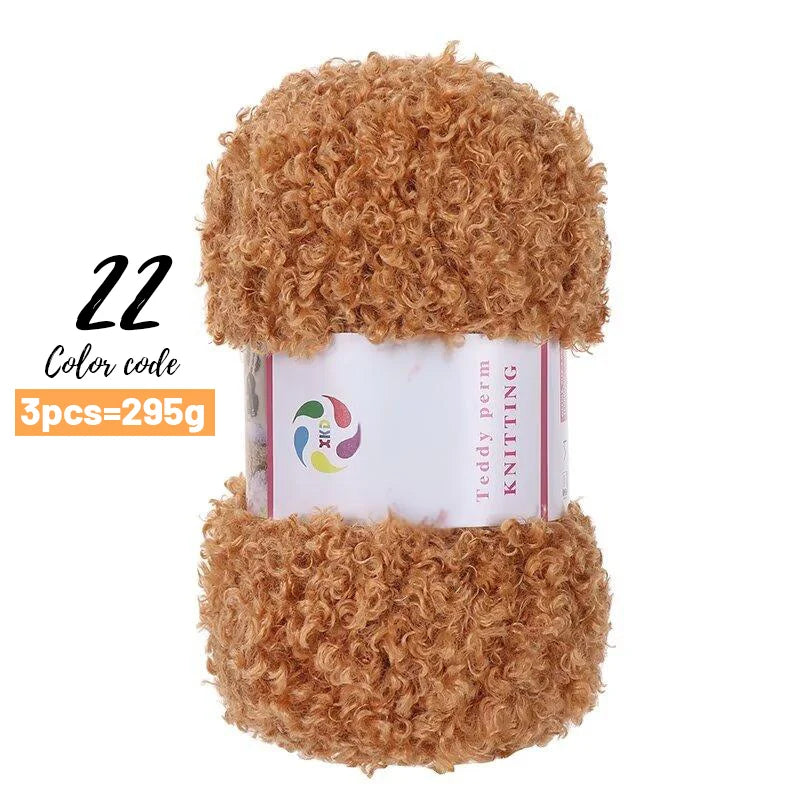 Yarn, Teddy-Style Faux Fur for Scarves, Sweaters, Bags & Cozy Home Crafts