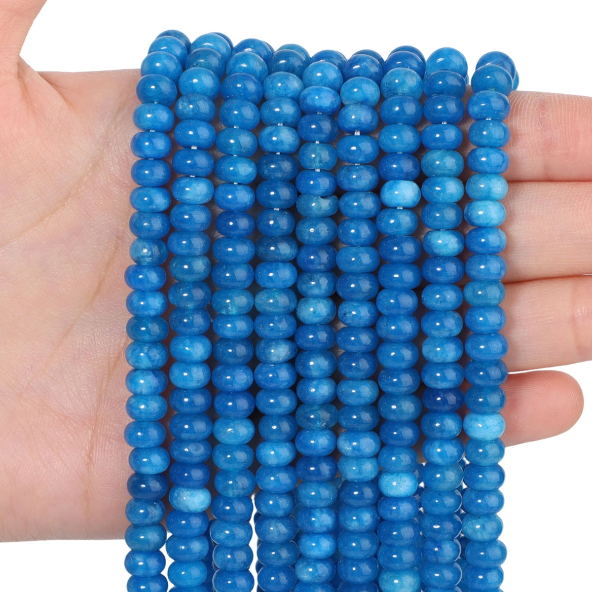 Stone Beads Morganite-Style Jade Abacus Rondelle for DIY Jewelry Making