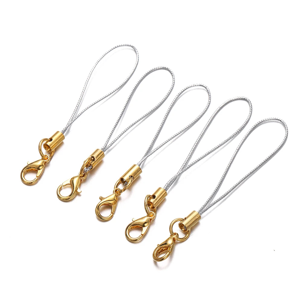 Keychain Cords with Lobster Clasps Lanyard Straps DIY Jewelry Making
