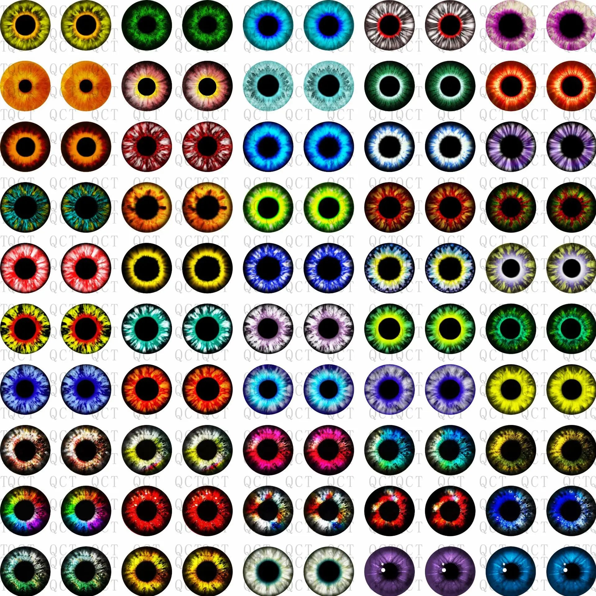 50Pcs 6/8/10/12mm Doll Glass Eye Doll Making Safety Eyes Craft Supply