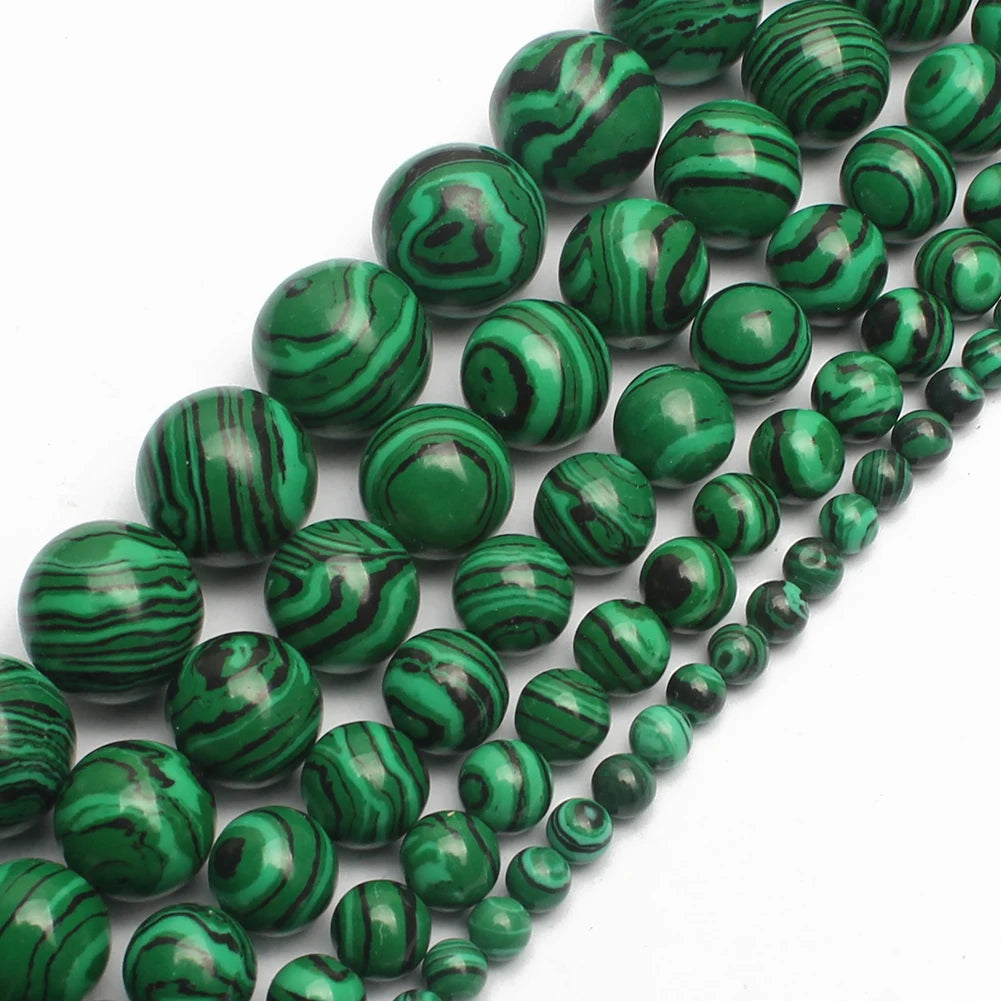 Stone Beads Round Black Lava Volcanic-Style for DIY Jewelry Making Craft Beads