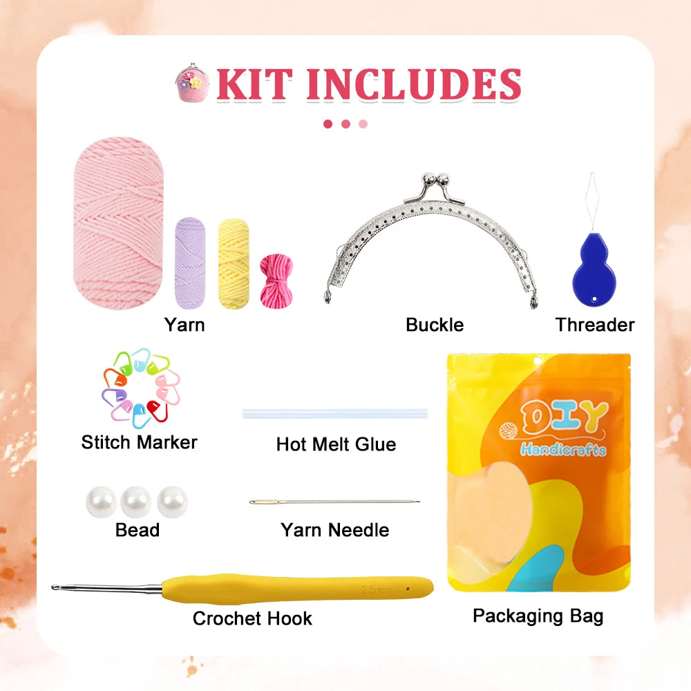 Crochet Tool Set with Beads, Stitch Markers, Yarn Needle & Accessories