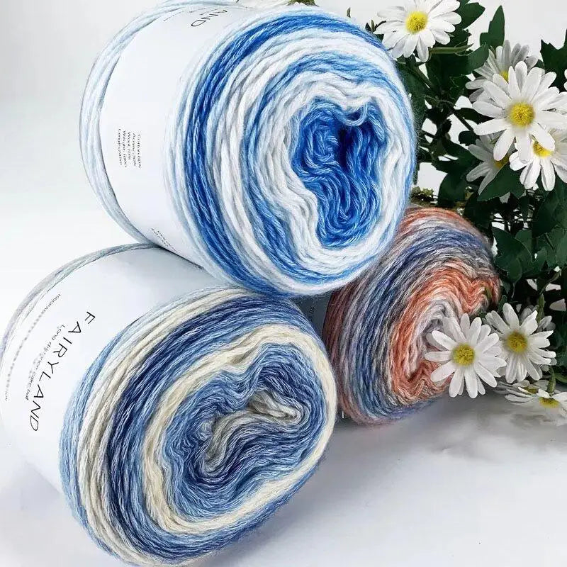 Yarn, Rainbow Gradient Cake for Handmade Sweaters, Scarves & Winter Hats