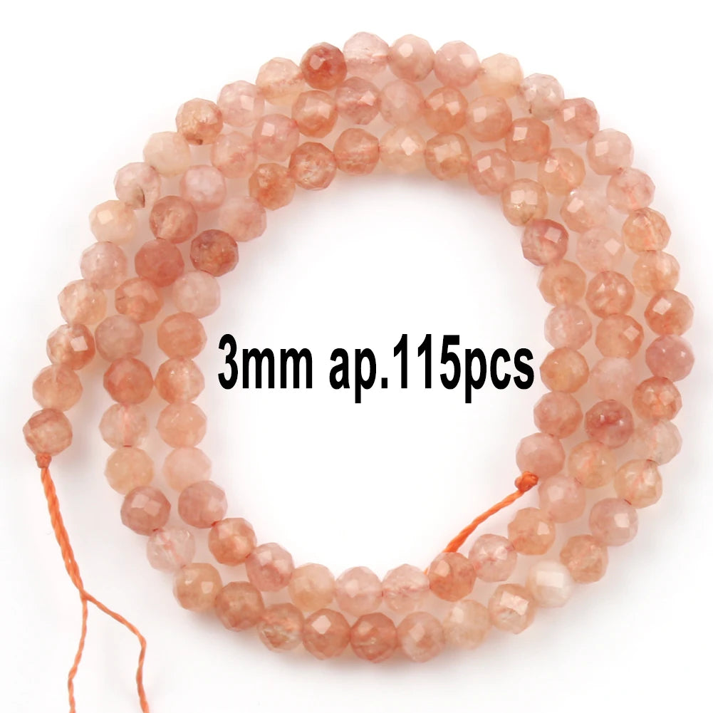 Stone Beads Nude Sunstone-Style Faceted Irregular for DIY Jewelry Making