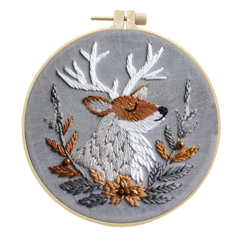 Cross-Stitch Kit, Christmas Pattern with Instructions for Handmade Decor